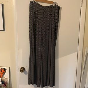 Wide leg polka dot pants